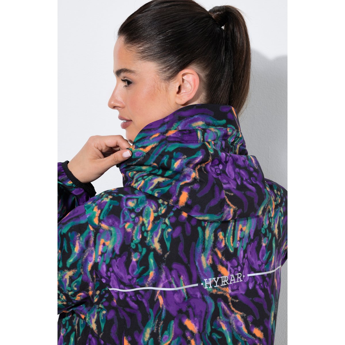 Veste de pluie motif floral noir, ULLA POPKEN