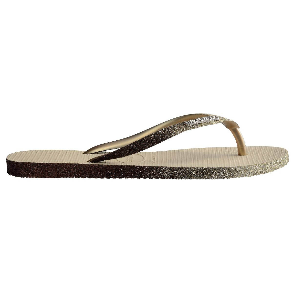 Teenslippers Slim Sparkle II beige/grijs , HAVAIANAS