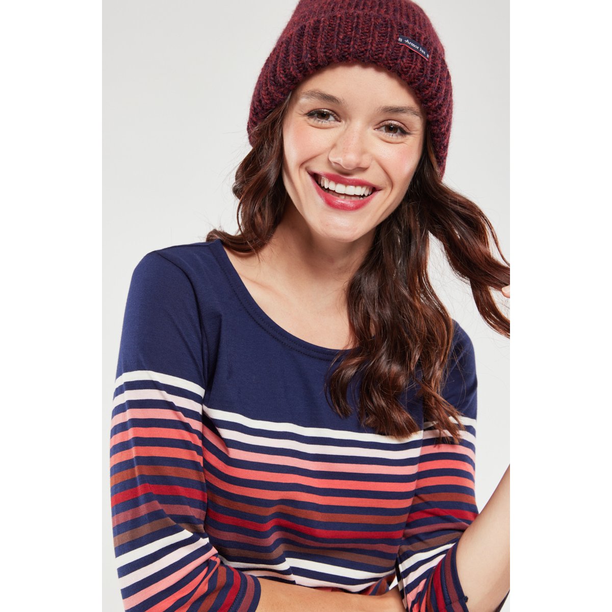 Marinière 10 couleurs en coton léger multicol cap sizun seal, ARMOR-LUX