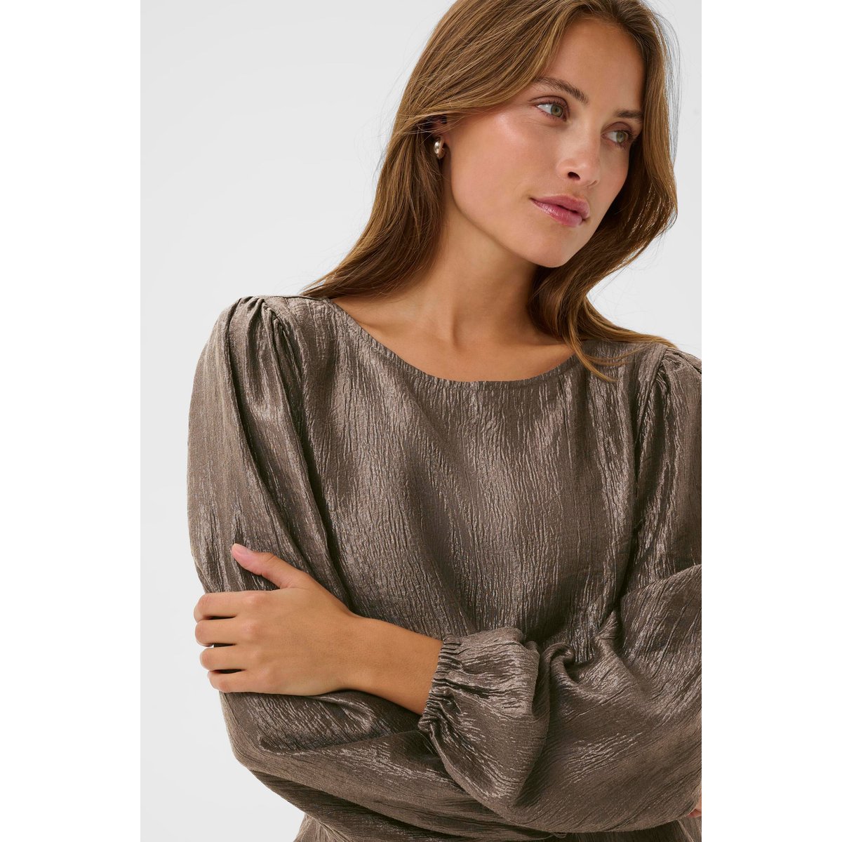 Blouse à manches longues gris morel, KAFFE