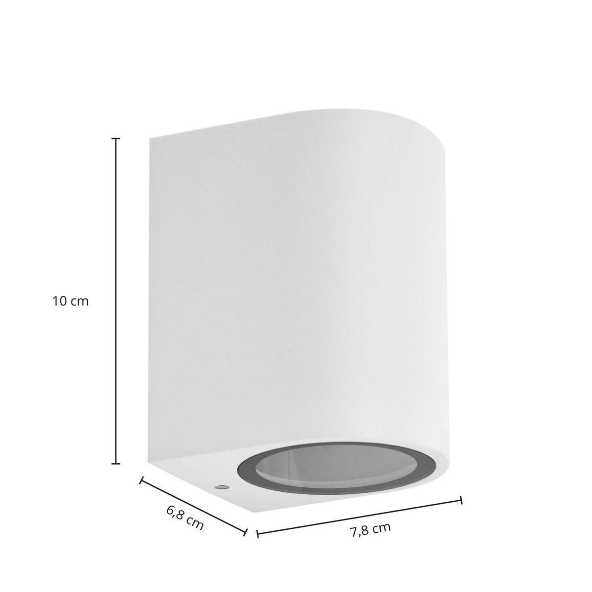 Applique extérieure en aluminium moderne blanc, PRIOS