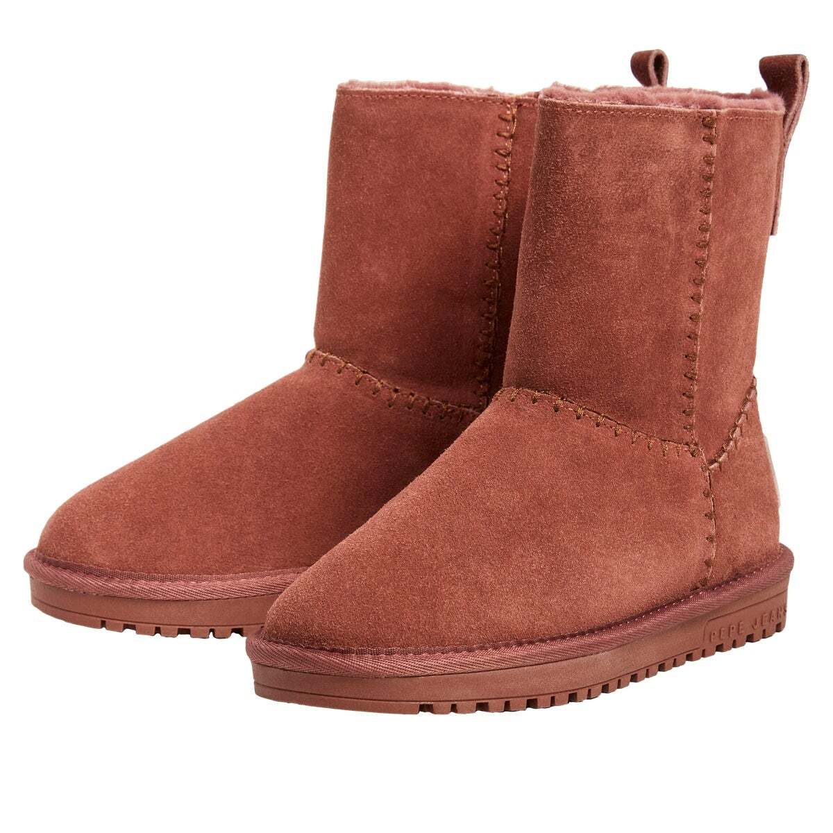 Bottines En Daim rose bois de rose, PEPE JEANS