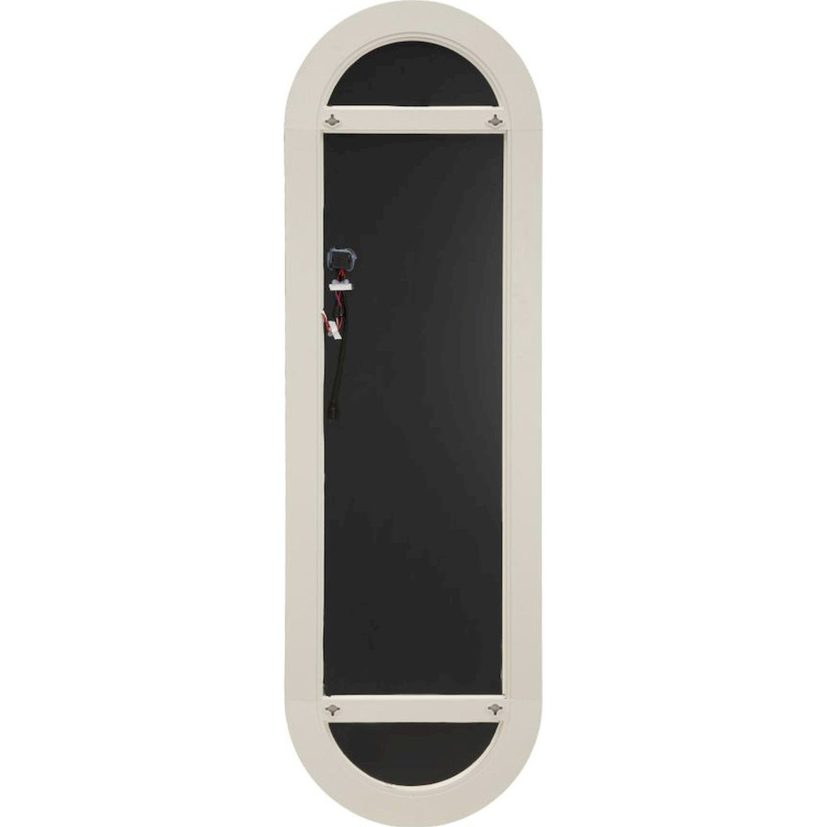 Miroir mural ovale LED cadre aluminium MODERN miroir et beige clair, RECOLLECTION