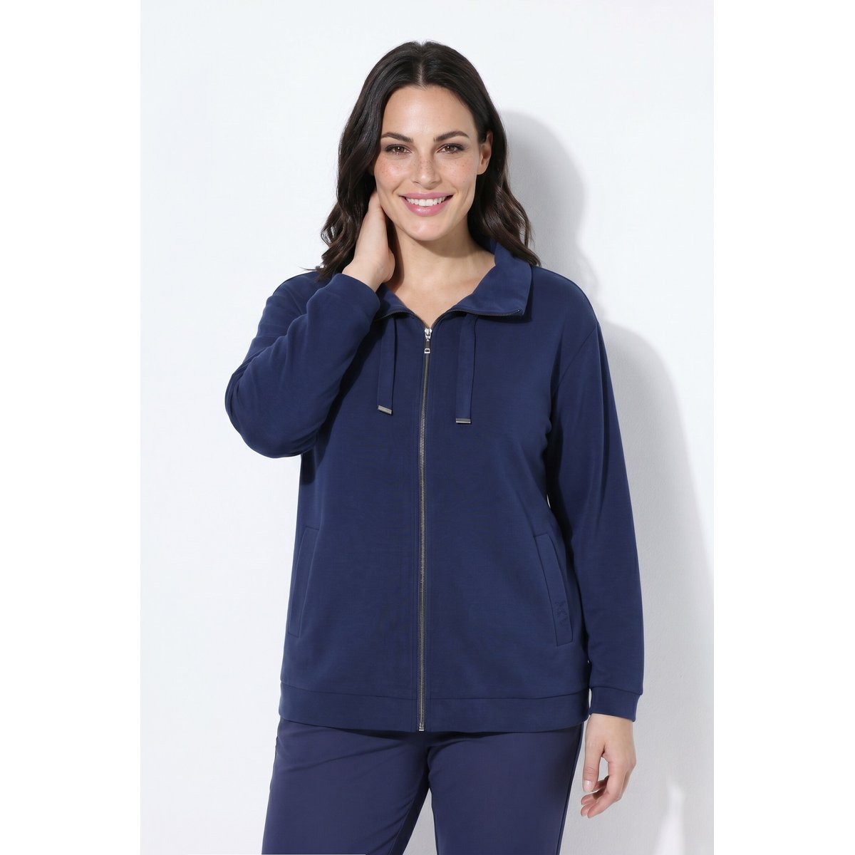 Veste en molleton marine, ULLA POPKEN