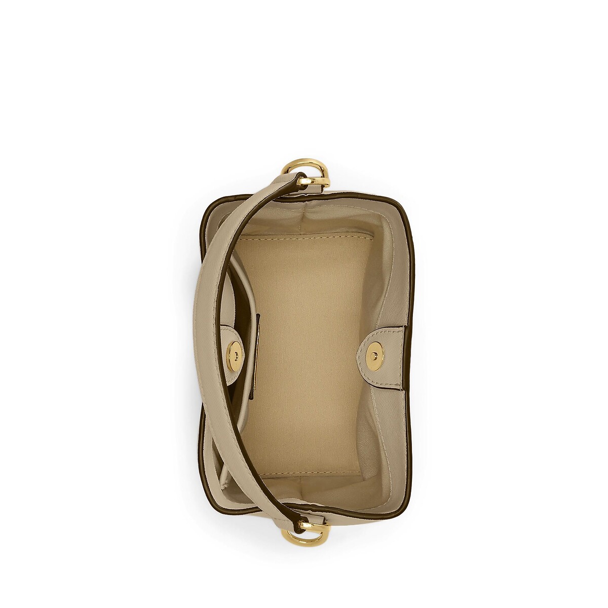 Sac seau en cuir beige, LAUREN RALPH LAUREN