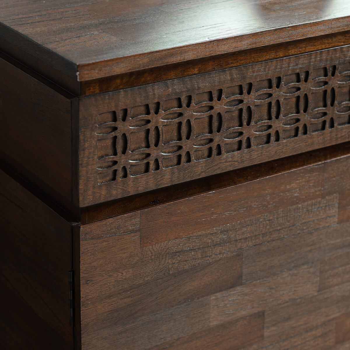 Barauni Boho Mango Wood 3 Door Sideboard brown              , ÉDITÉ