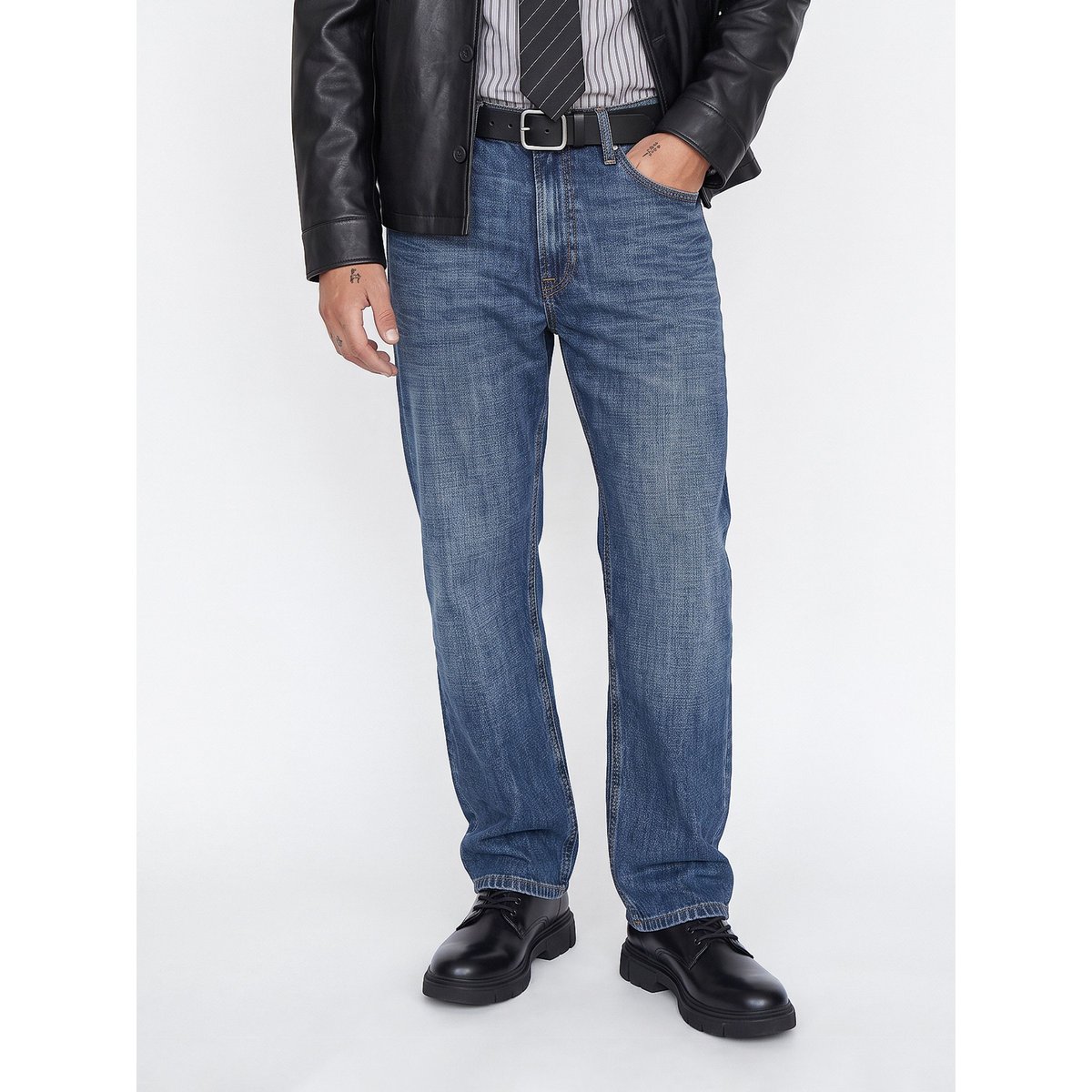 Jean À Coupe Ample bleue - blue denim 1, JACK & JONES
