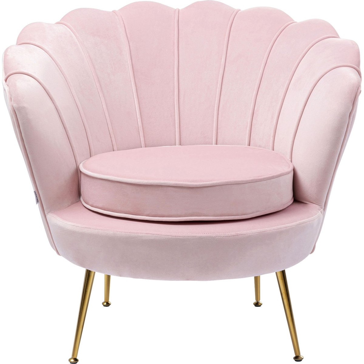 Fauteuil en velours, WATER LILY rose, KARE DESIGN
