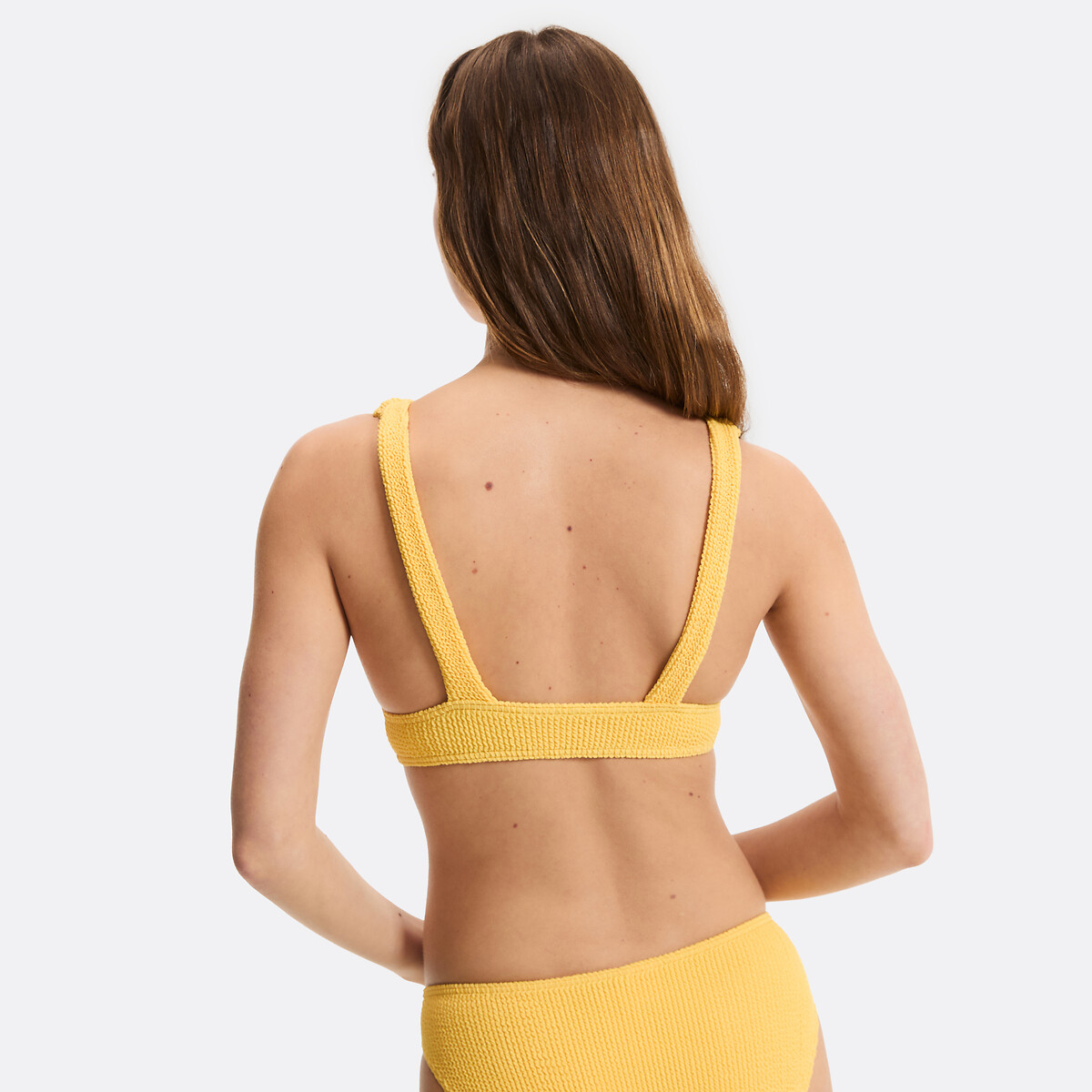 Top de bikini triangular, talla única amarillo, LA REDOUTE COLLECTIONS