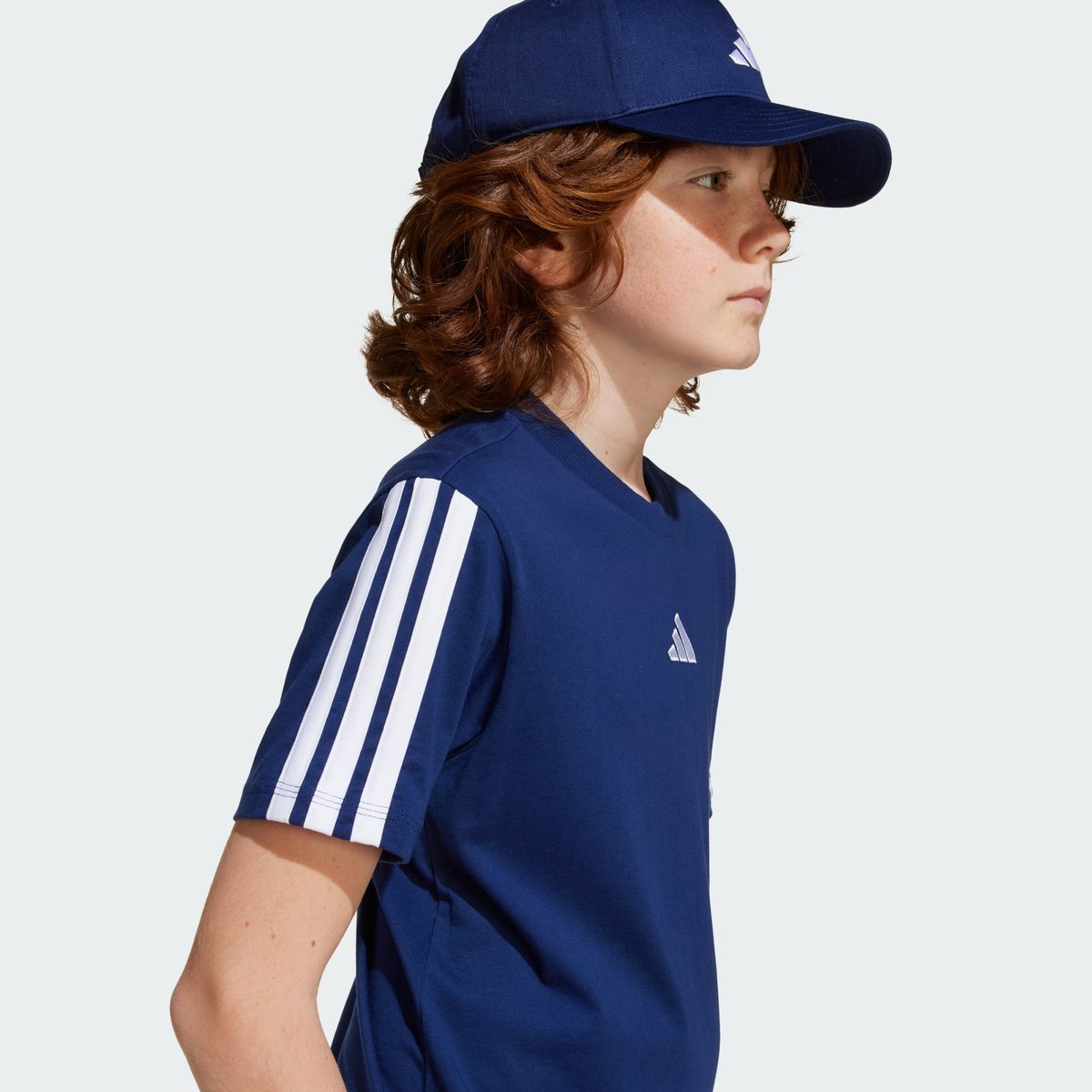 T-shirt manches courtes, 3 bandes, ESSENTIALS dark blue / white, adidas Performance