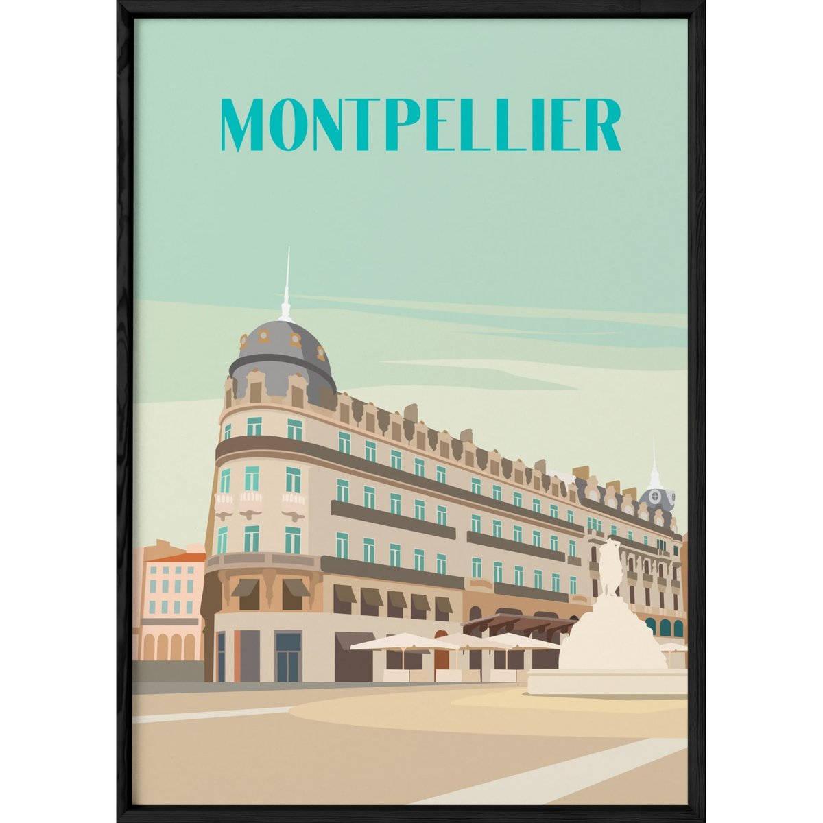 Affiche ville Montpellier 2 blanc, L'AFFICHERIE