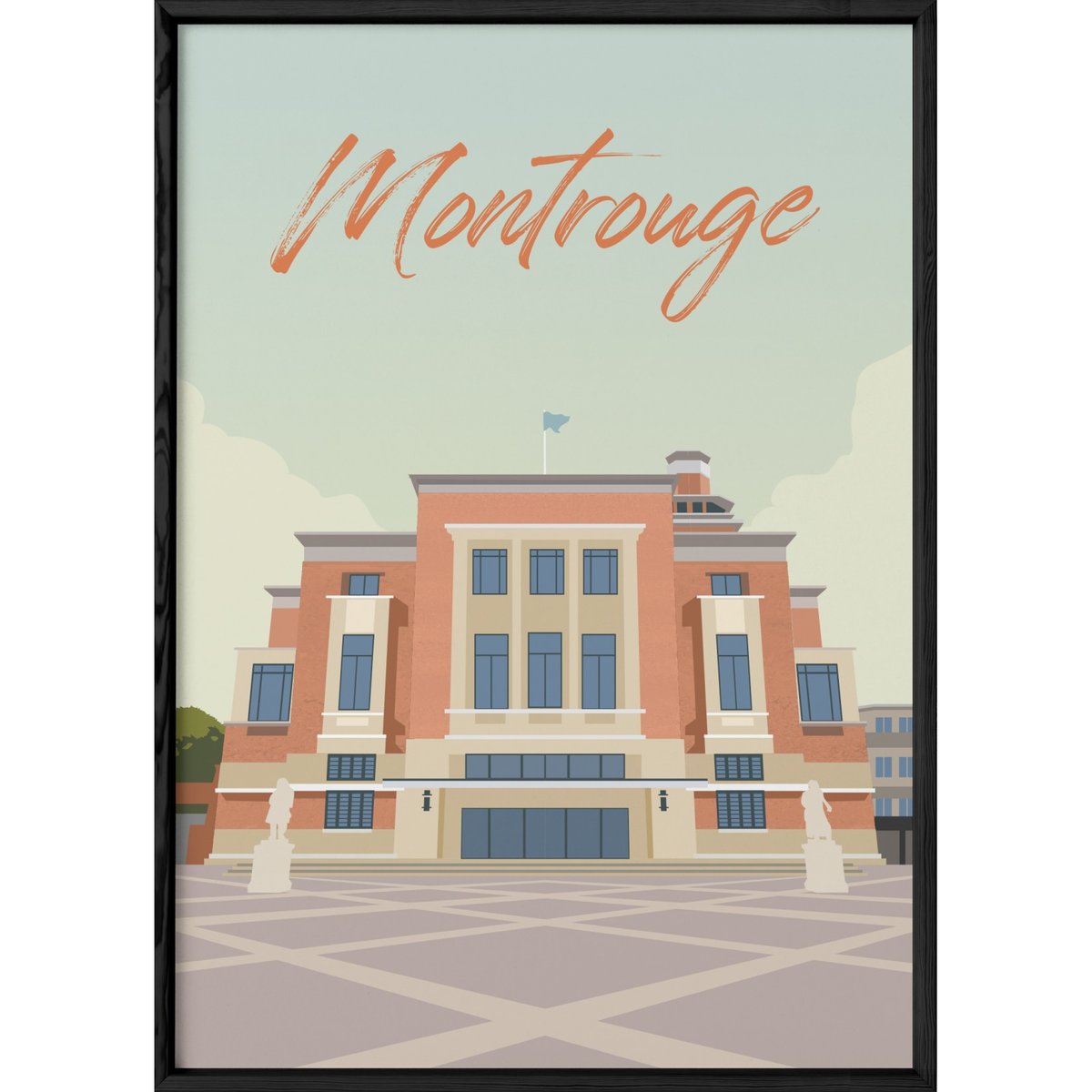Poster ville Montrouge blanc, L'AFFICHERIE