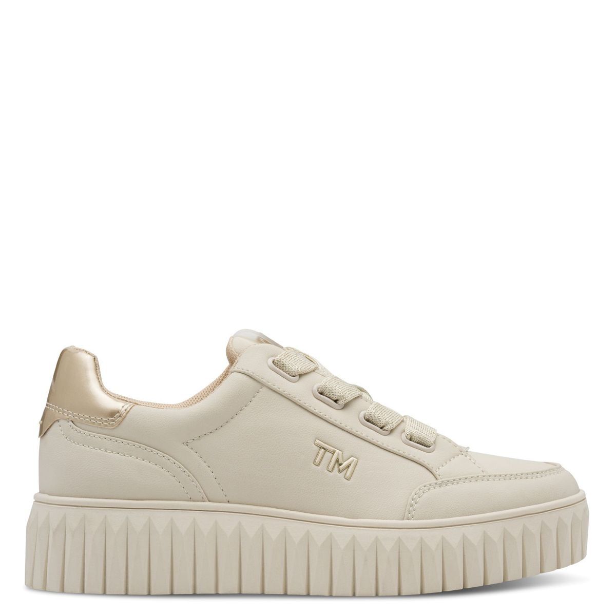 Basket à lacets beige beige combiné, MARCO TOZZI