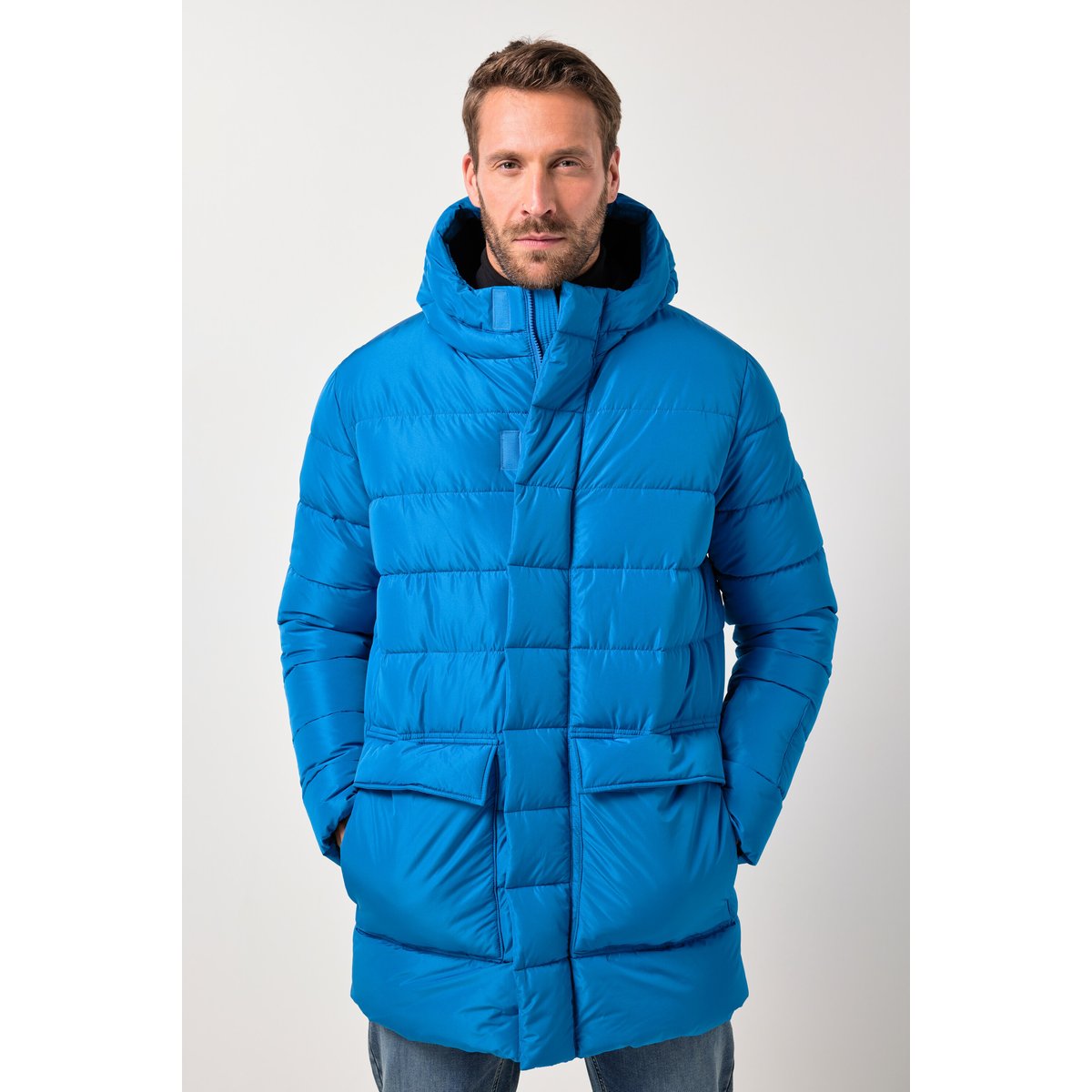 Parka matelassée ultra-chaude bleu moyen, JP1880