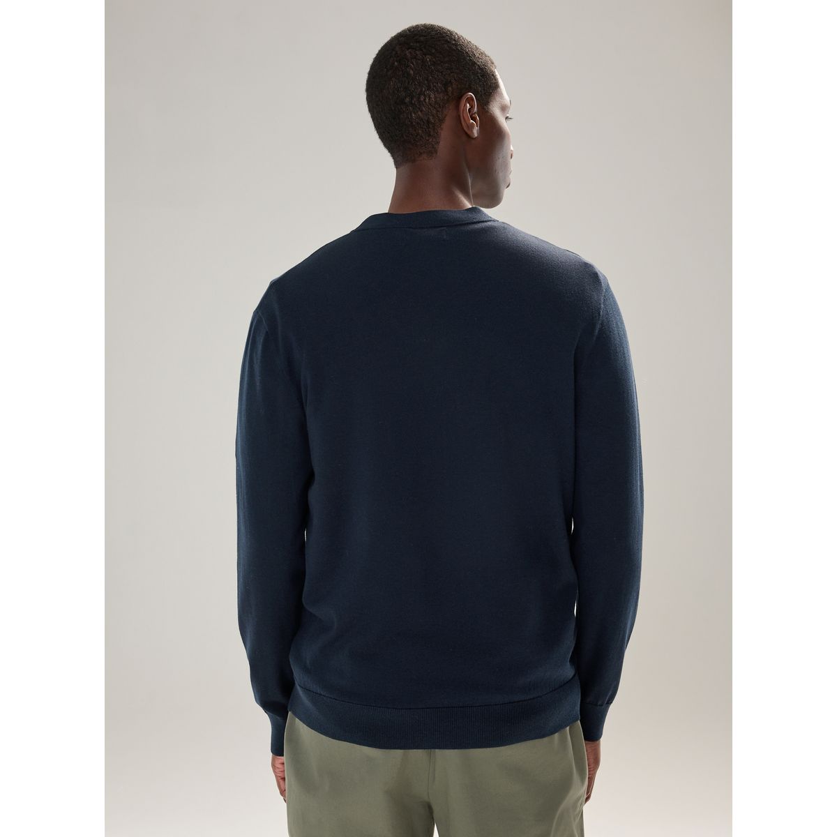 Cardigan standard en coton majoritaire bleu marine, NEXT