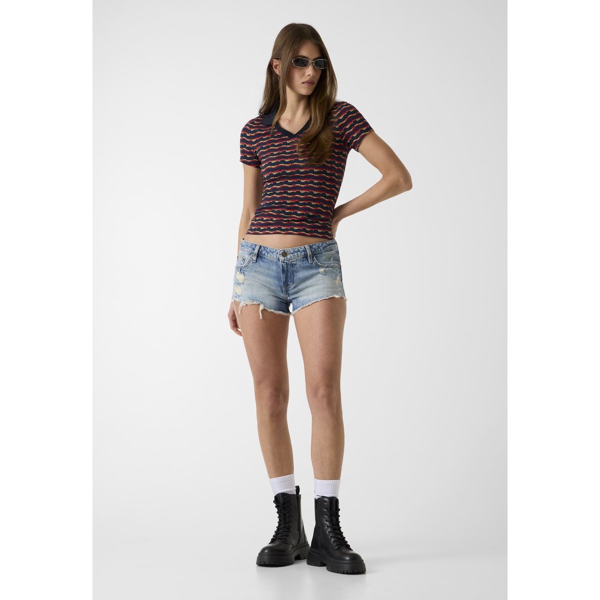 Shorts En Denim Hysteric Glamour bleu clair, GUESS JEANS
