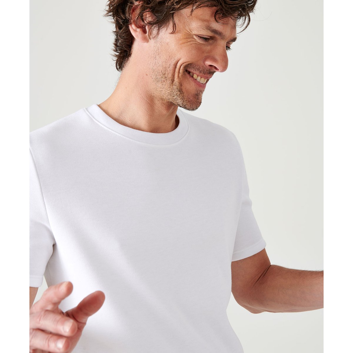 T-shirt Thermolactyl  molleton gratté noir blanc, DAMART