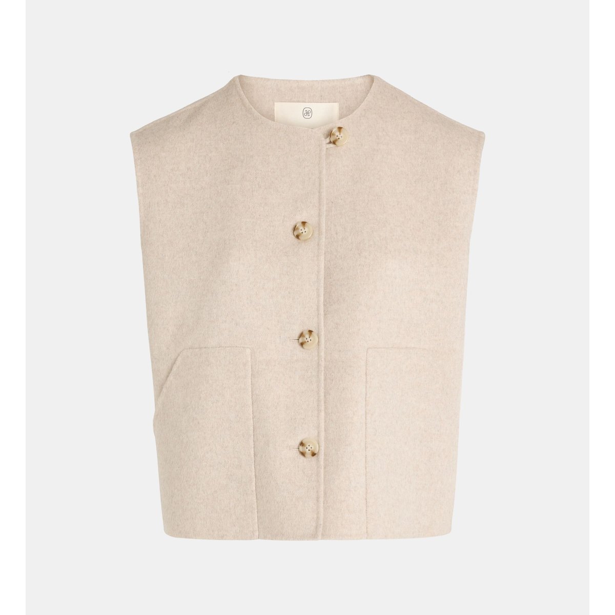 Blouson sans manches nell droit court taupe, JODHPUR