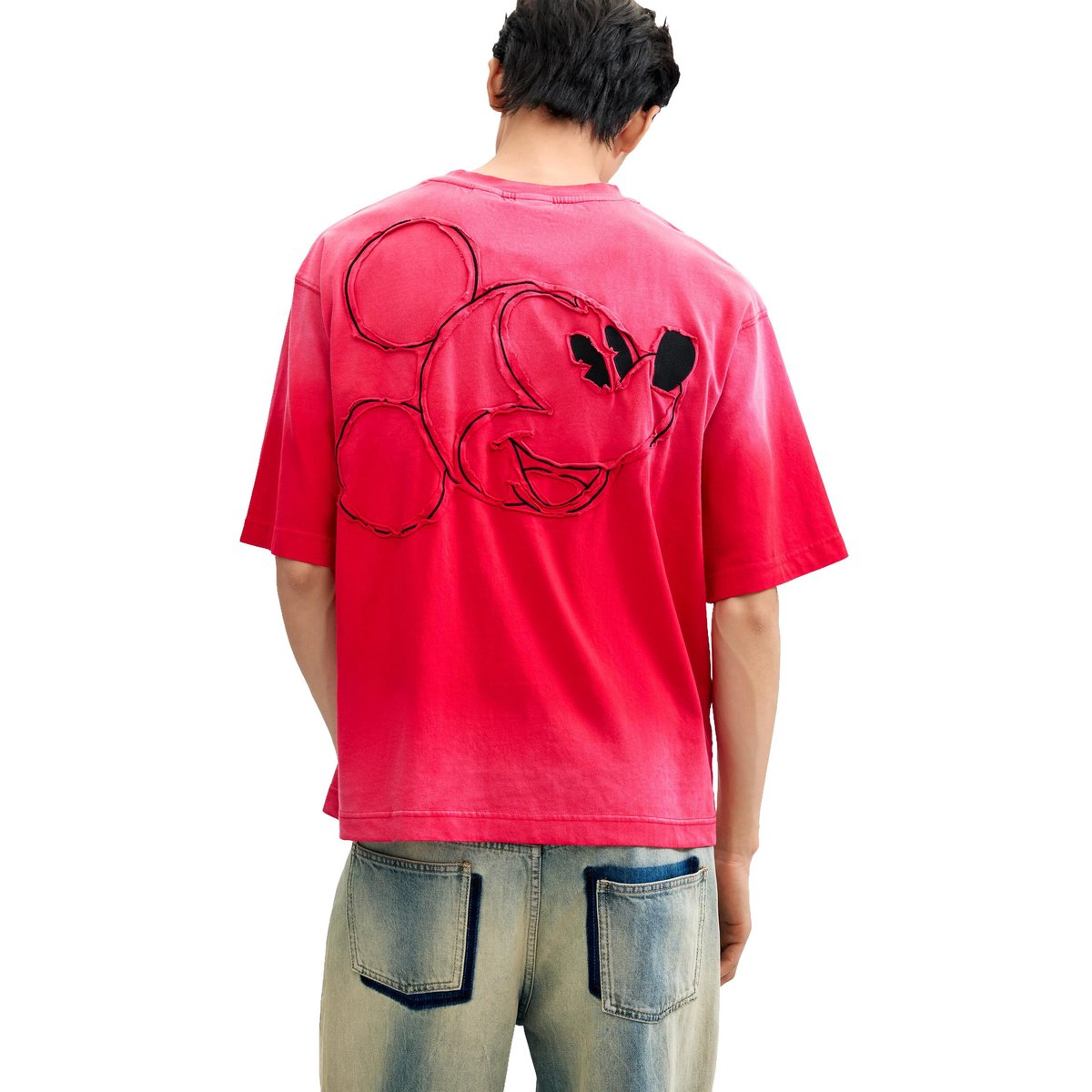 T-shirt brodée Mickey™ rouge, DESIGUAL