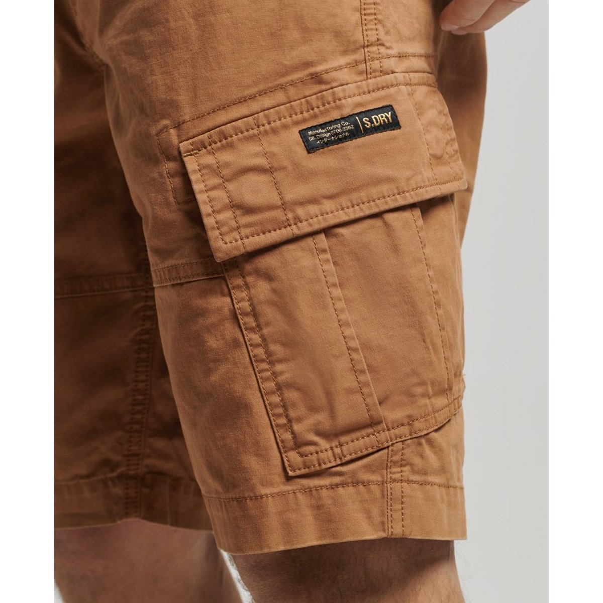 Short Cargo Organic Coupe Décontractée marron denim co tobacco, SUPERDRY