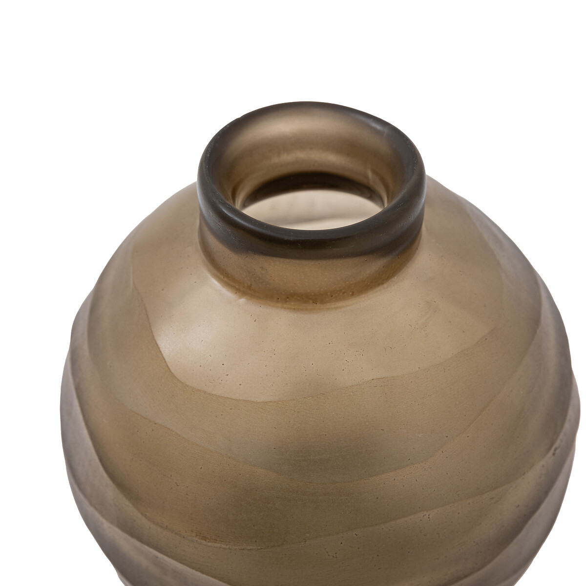 Bevelled 14cm Glass Globe Vase grey, ÉDITÉ
