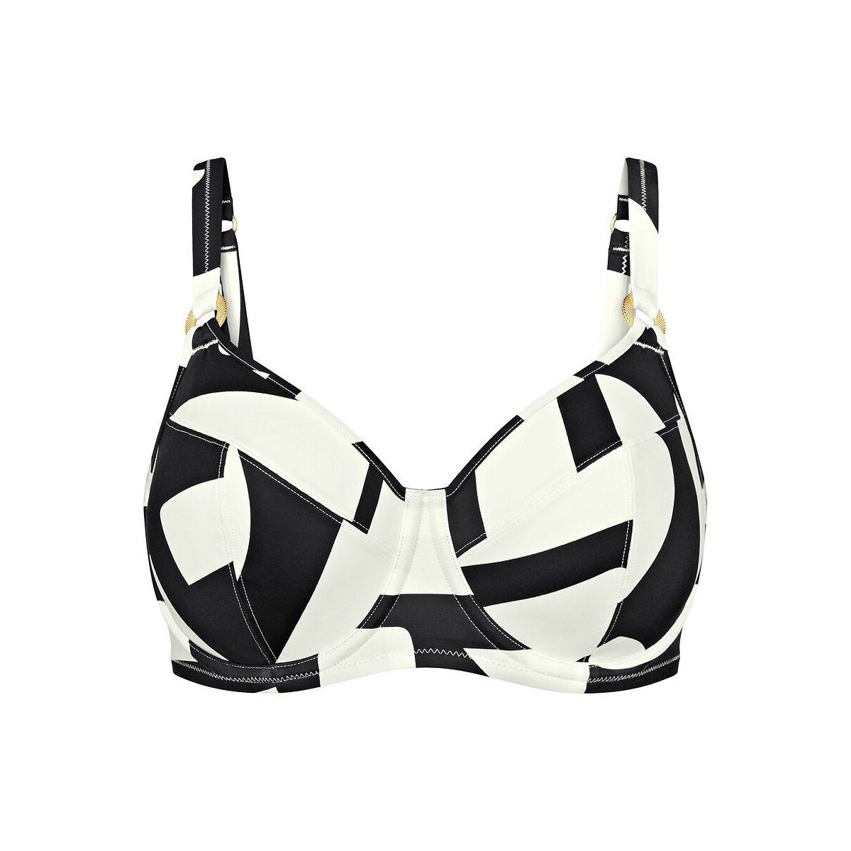 Summer Allure Minimiser Bikini Top black/white, TRIUMPH