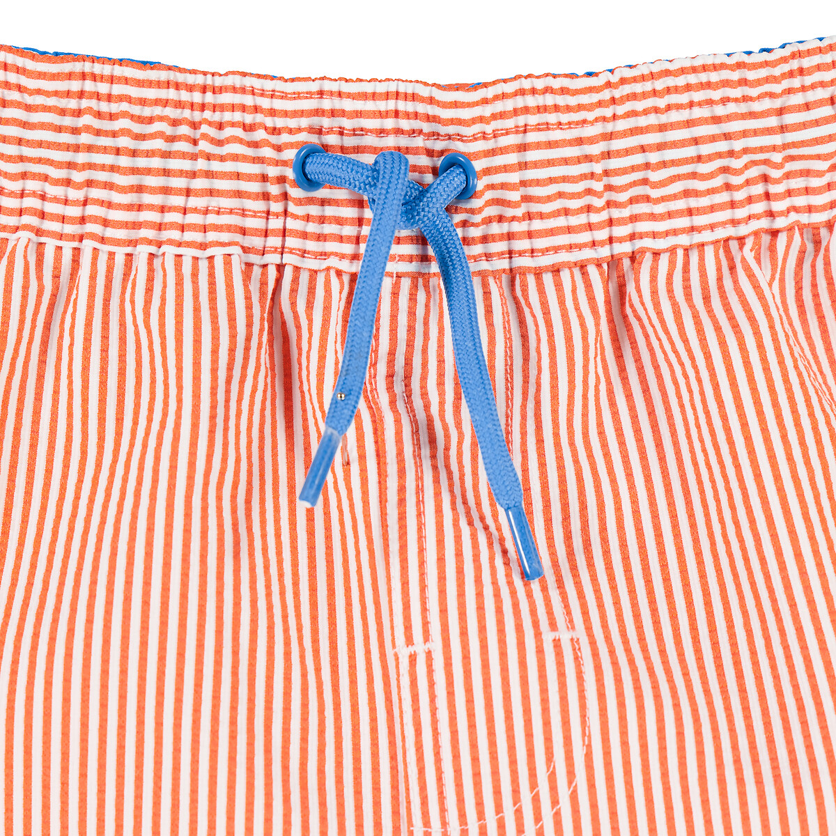 Shorts da bagno a righe rigato arancione, LA REDOUTE COLLECTIONS