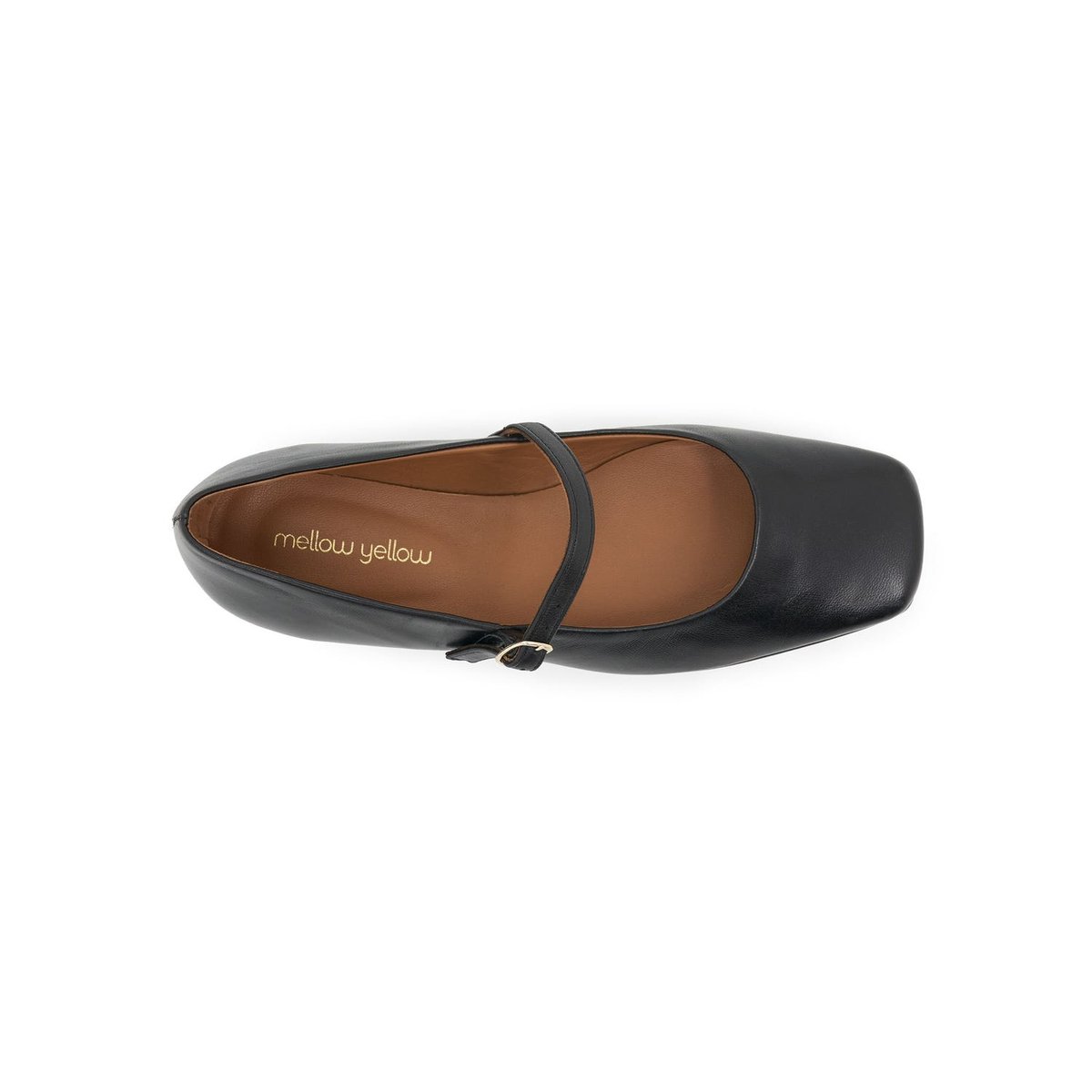 Ballerine en cuir SEOUL noir, MELLOW YELLOW