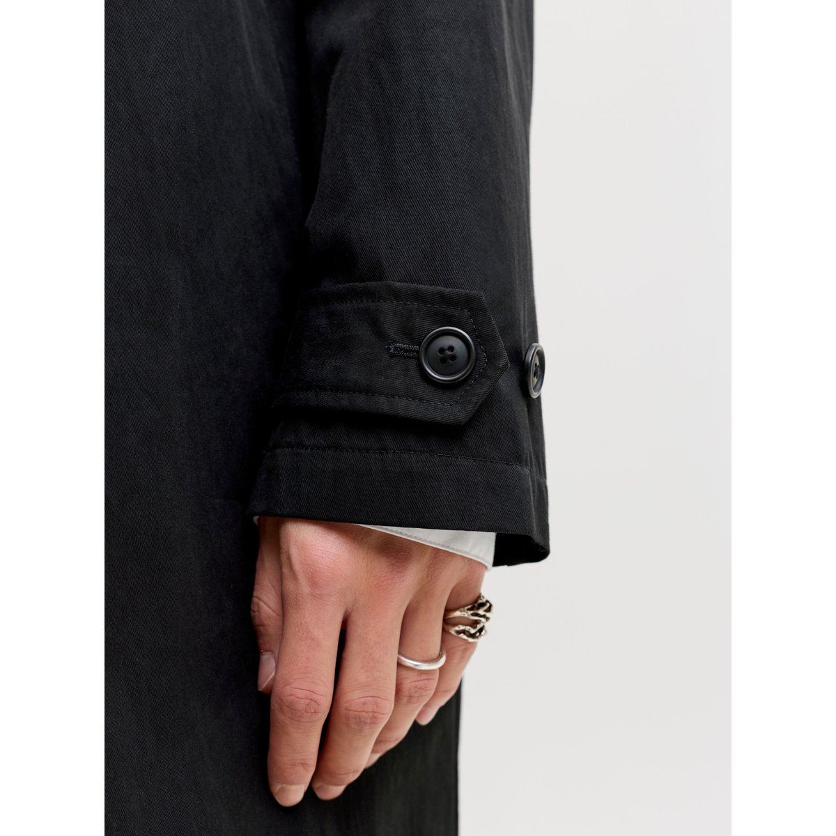 Trench Coat black 1, JACK & JONES