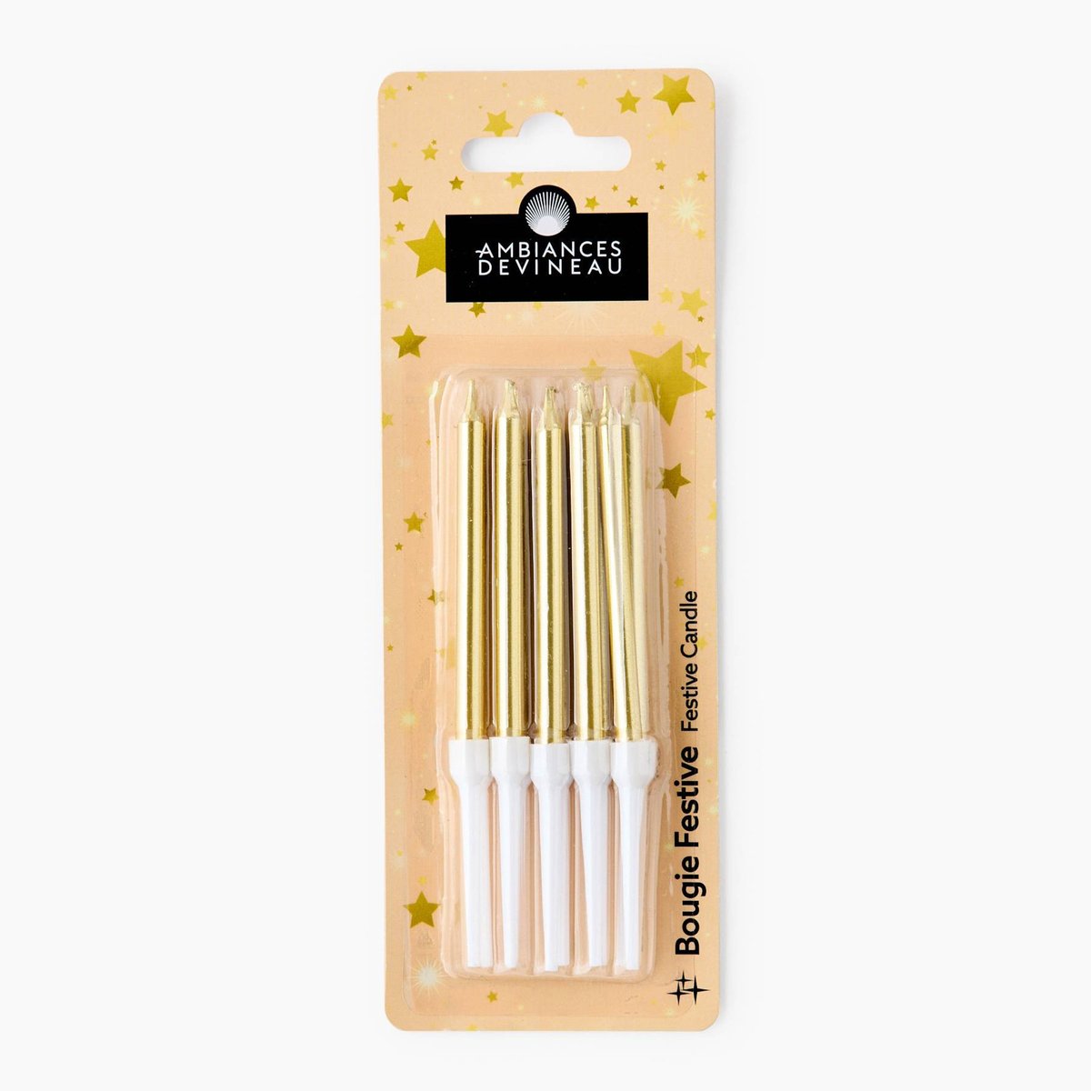 10 bougies cérémonie or couleur unique, MONOPRIX