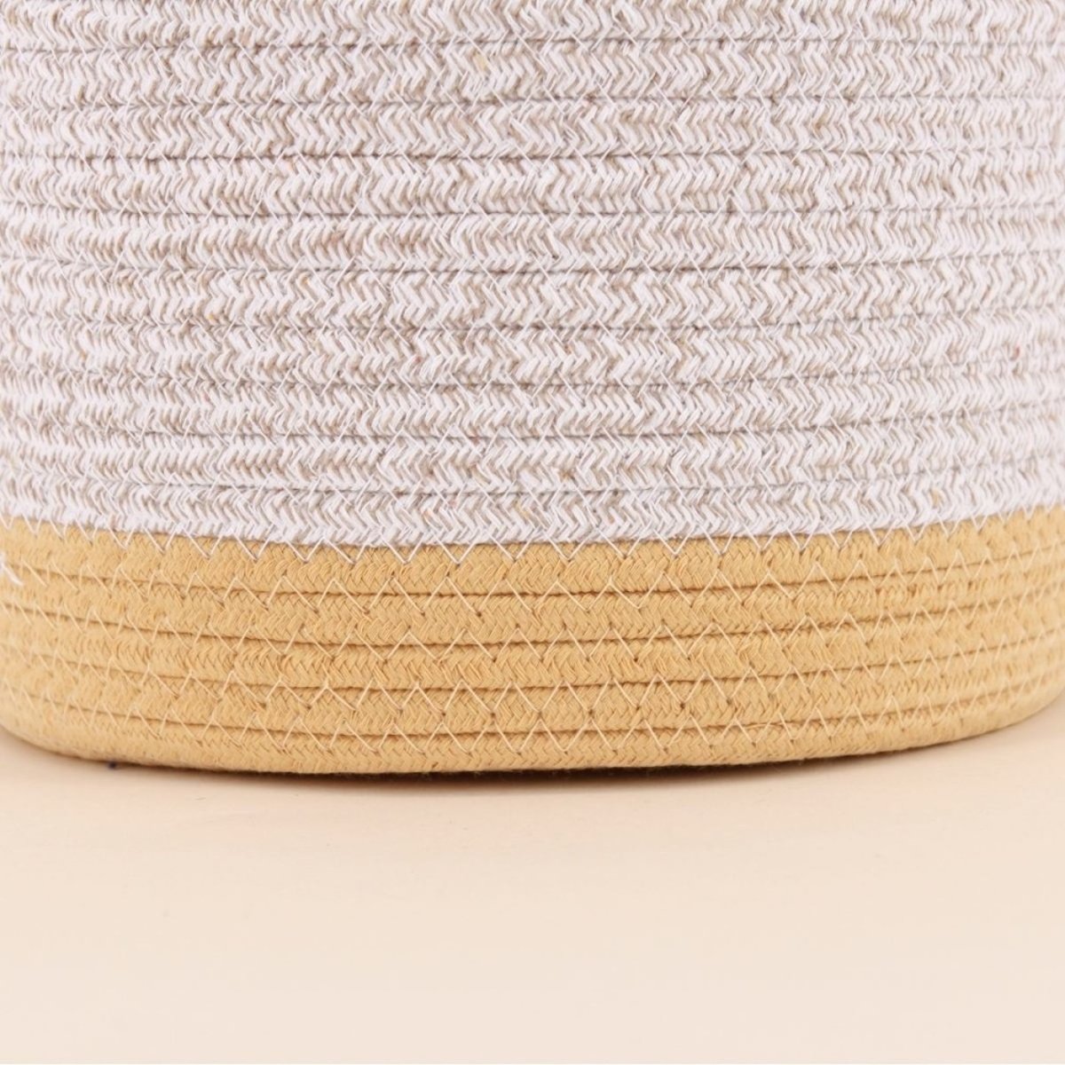 Lot de 2 paniers en corde beige, AZAO