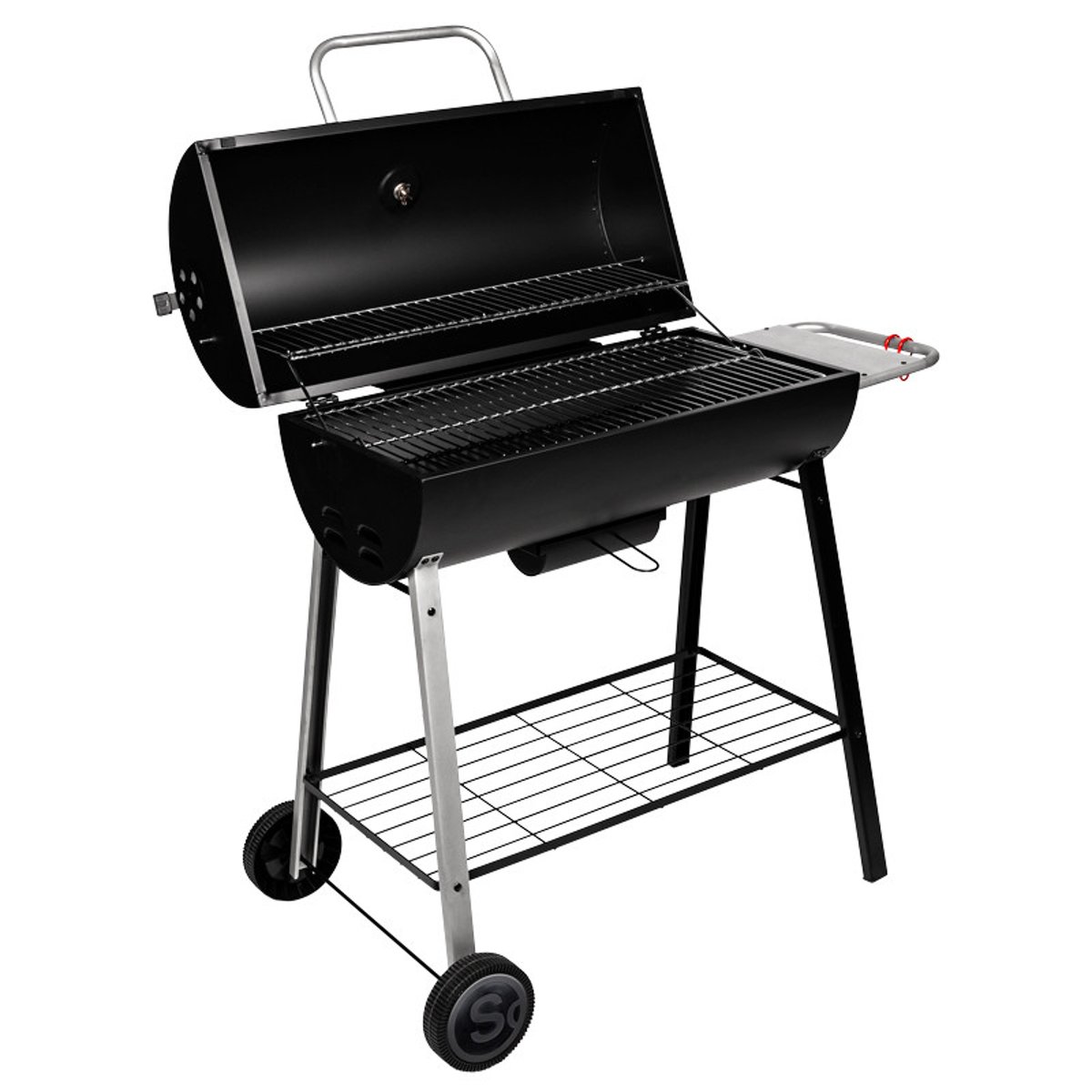 Barbecue à charbon avec couvercle noir, SOMAGIC