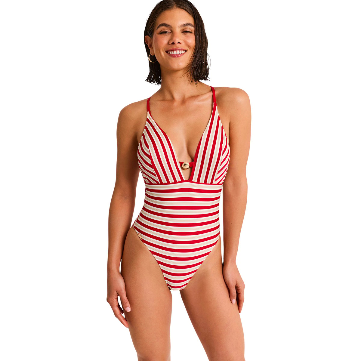Maillot de bain une pièce triangle préformé SAILOR rouge, SELMARK MARE
