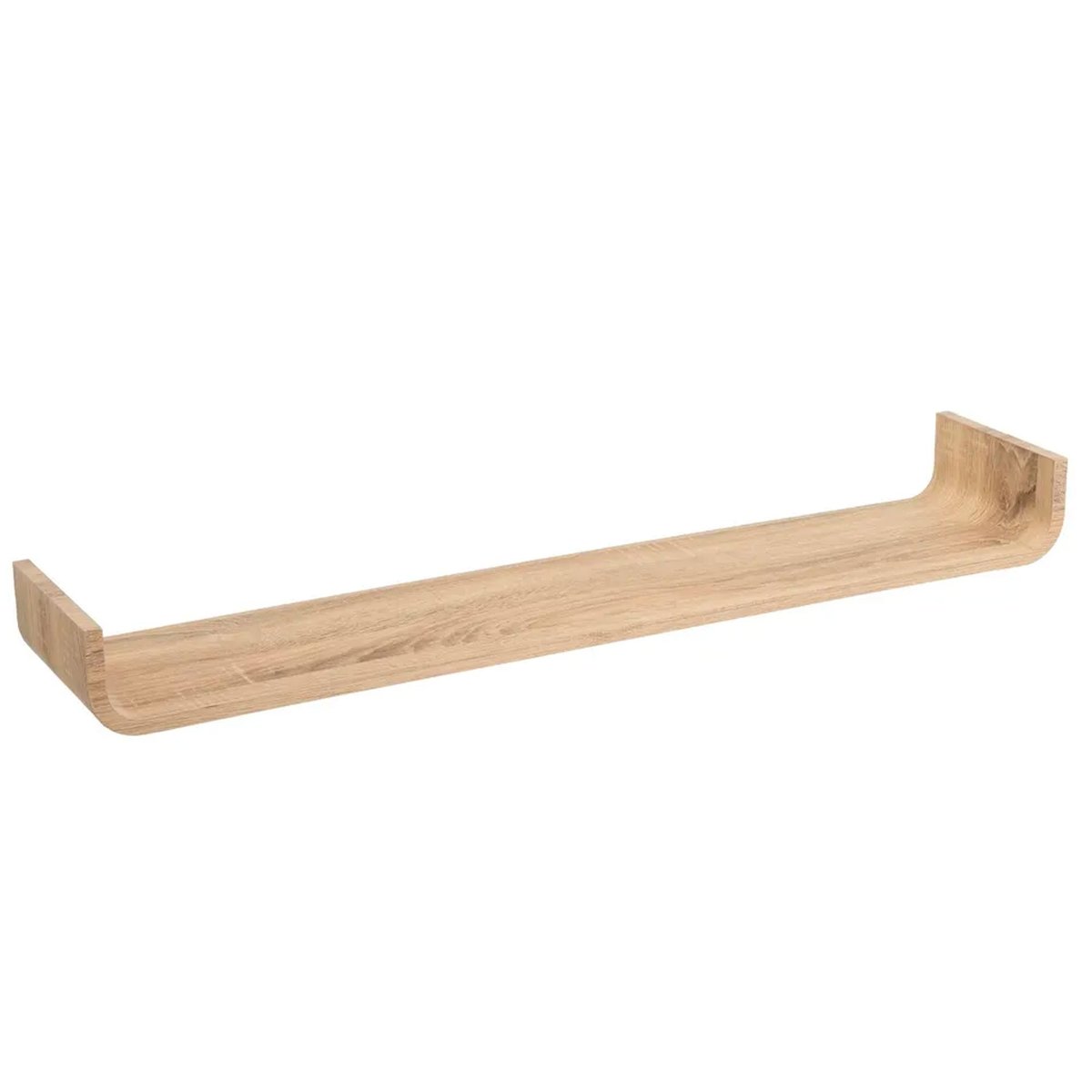 Étagère murale courbée bois 100x20x10cm bois, WADIGA