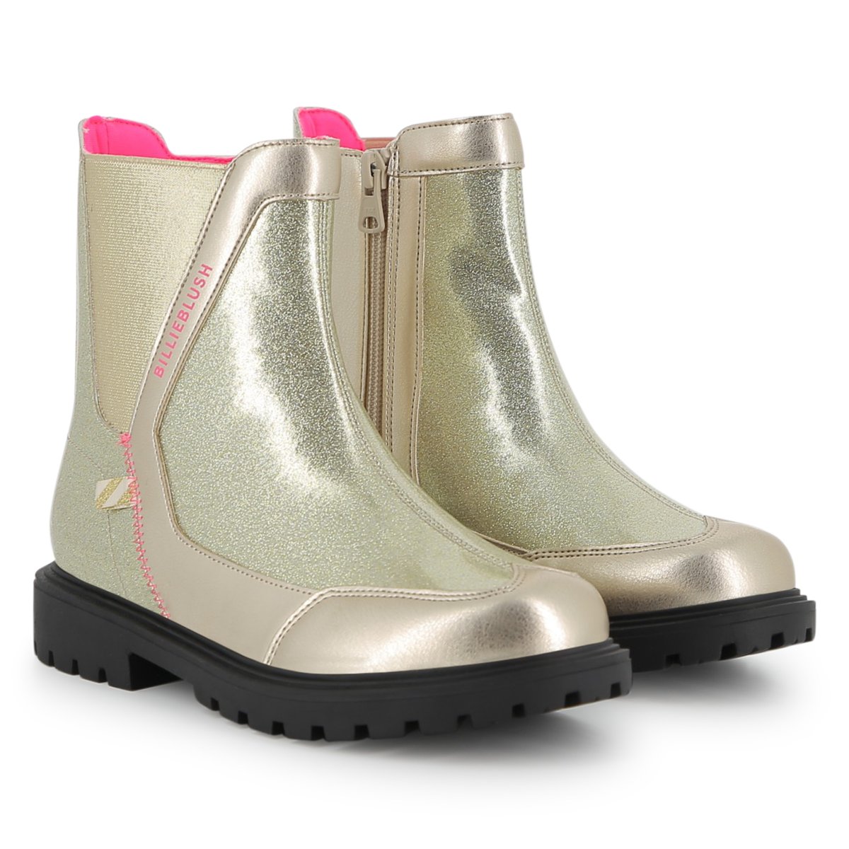 Bottines métalliques dore, BILLIEBLUSH