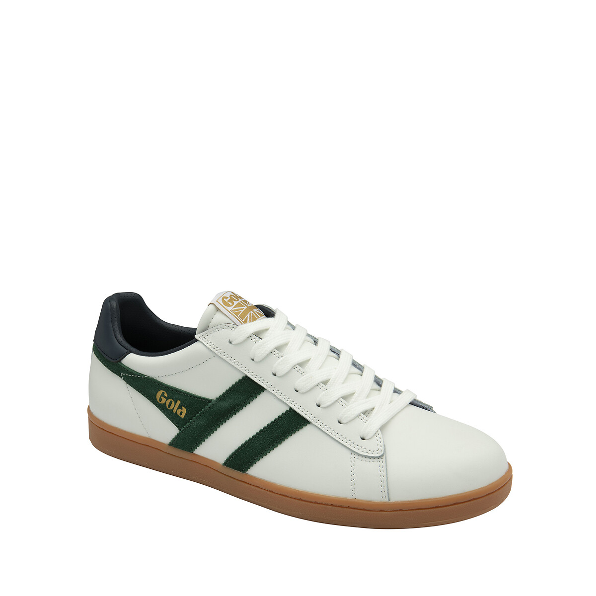Baskets cuir Equipe II Leather blanc/bleu foncé, GOLA