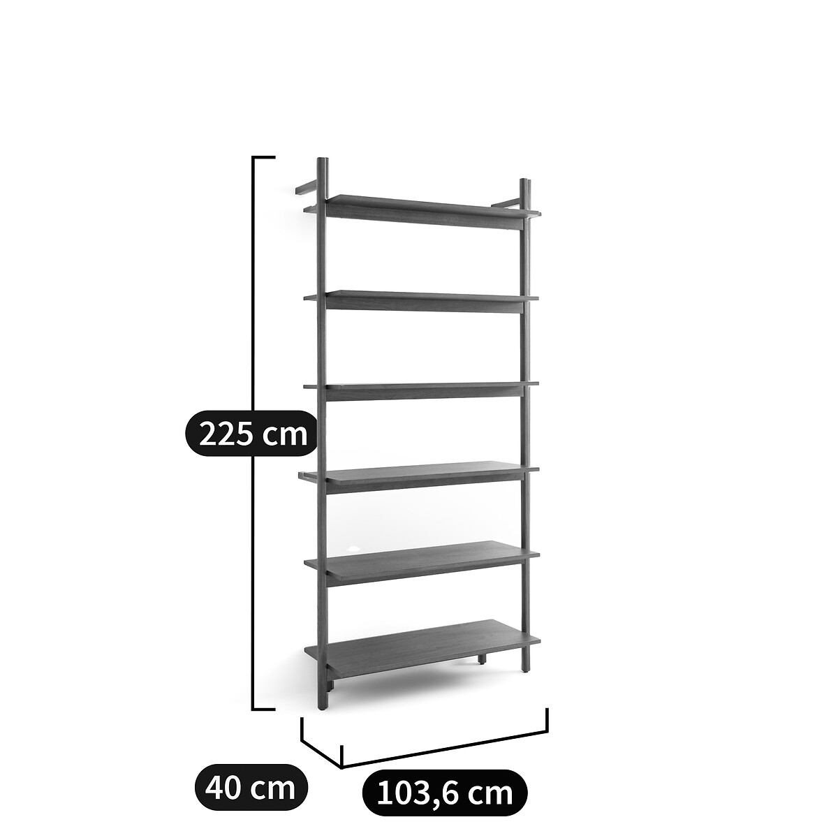 Kast van notenhout en fineer voor dressing, 6 legplanken, Rory notenhout, AM.PM