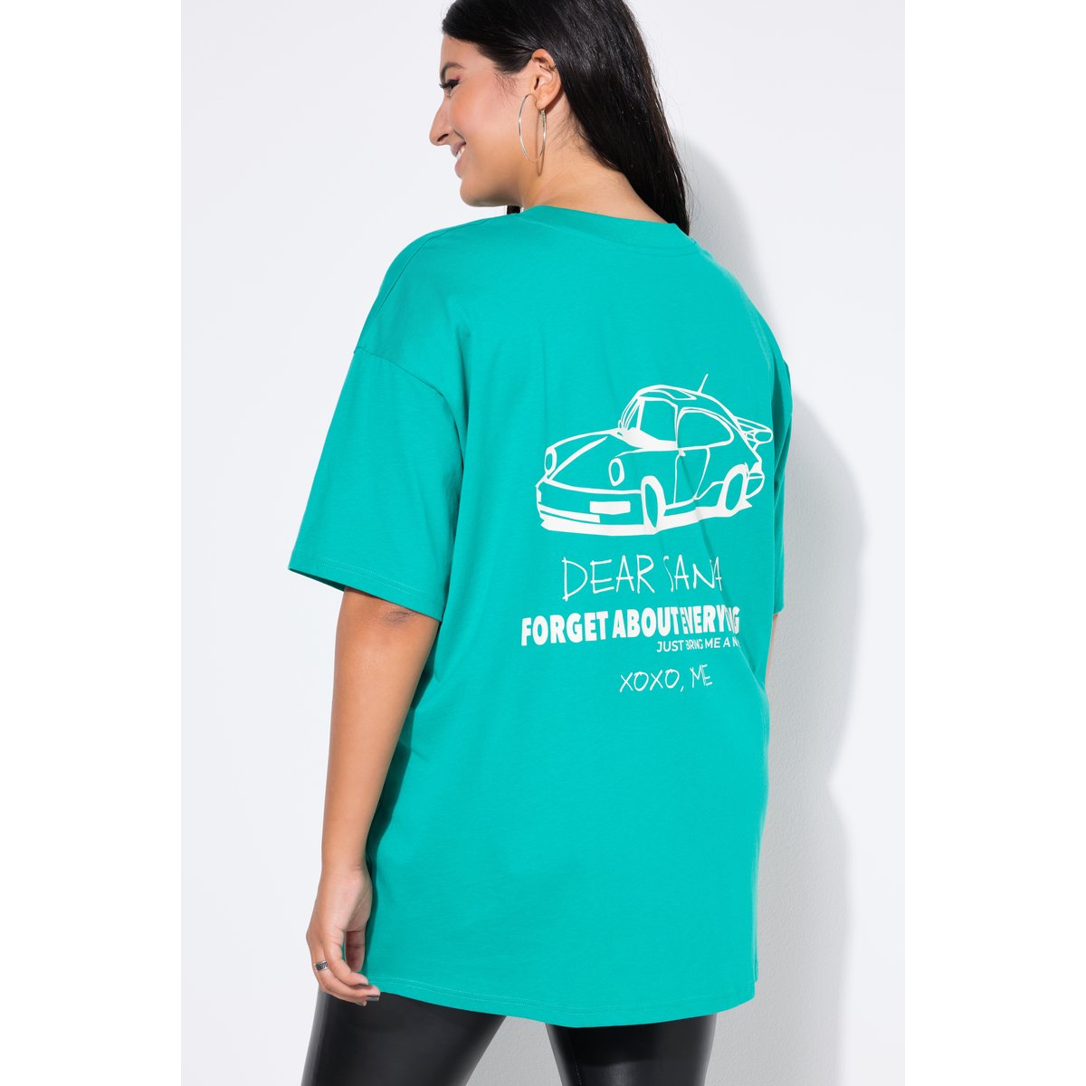 T-shirt oversize, imprimé wishlist vert turquoise, STUDIO UNTOLD