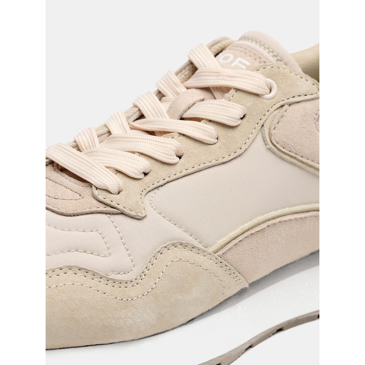 Baskets mix matières CITY SAND beige, HOFF