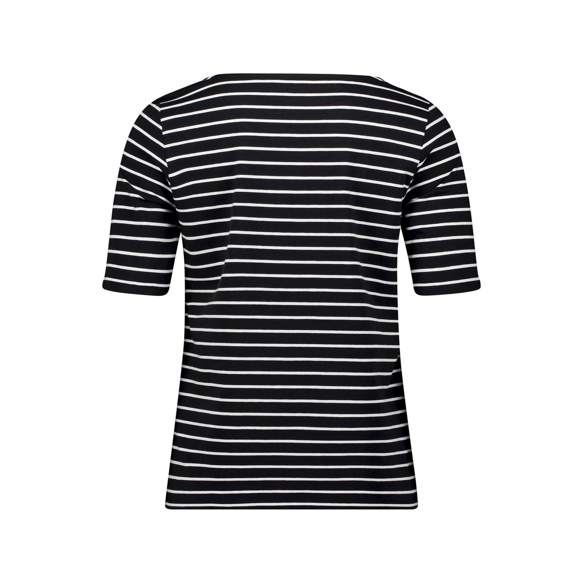 T-shirt à rainures à encolure bateau noir/blanc, BETTY BARCLAY