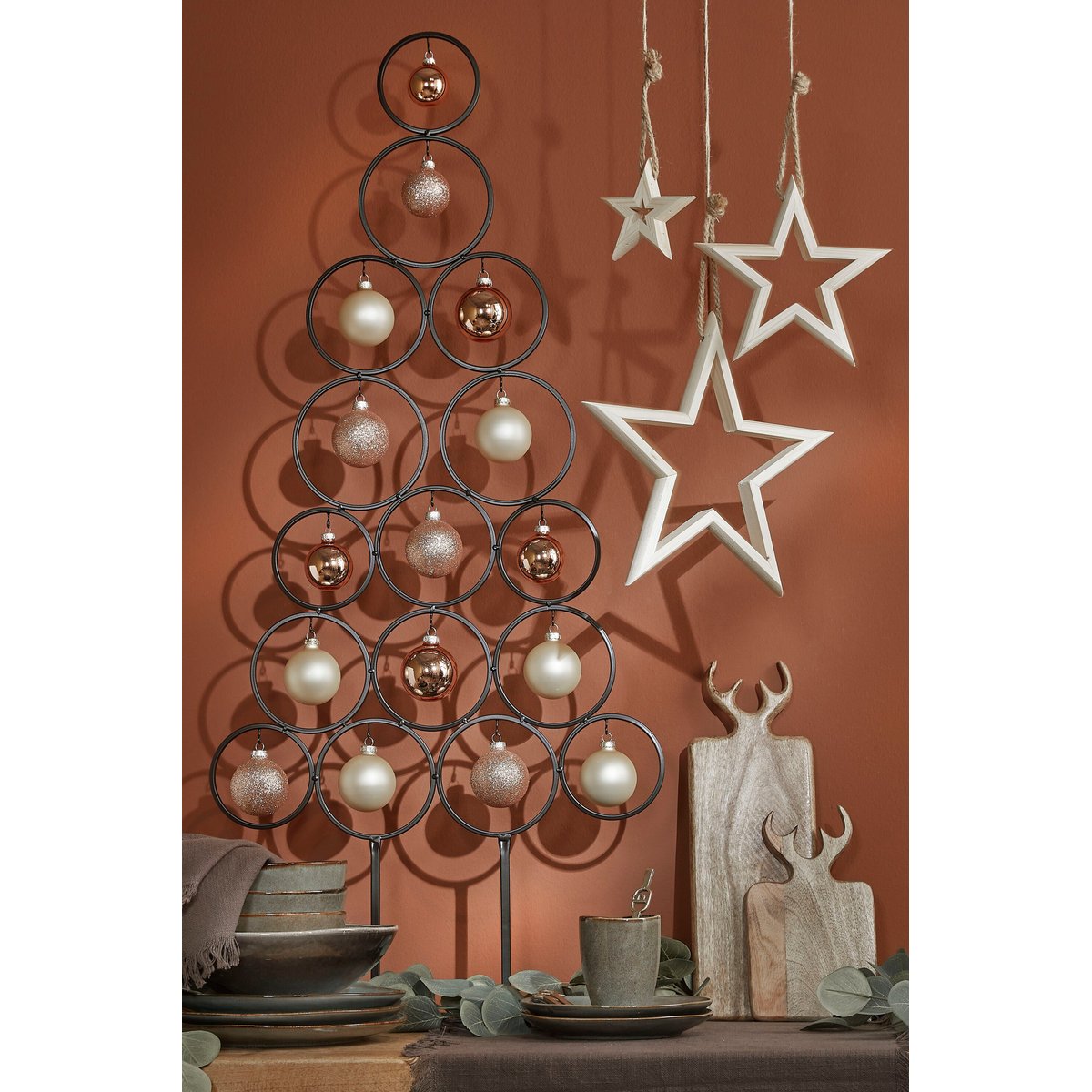 Sapin de Noël décoratif pour ornements noir, MICA DECORATIONS