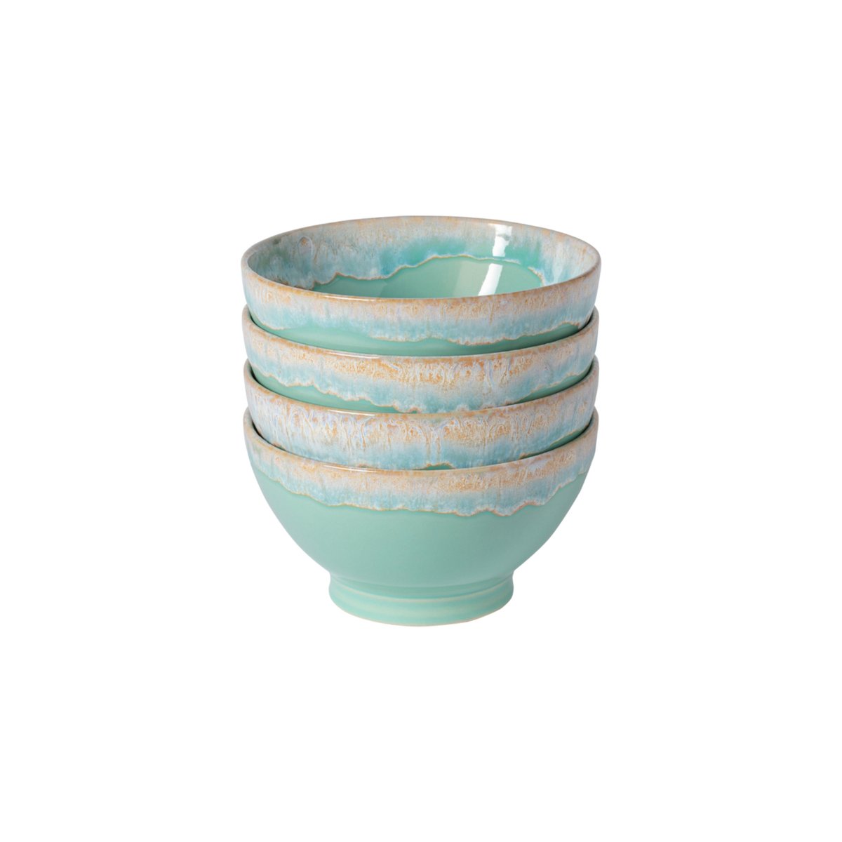 Set 4 bols 15 LATTE BOWLS aqua, COSTA NOVA