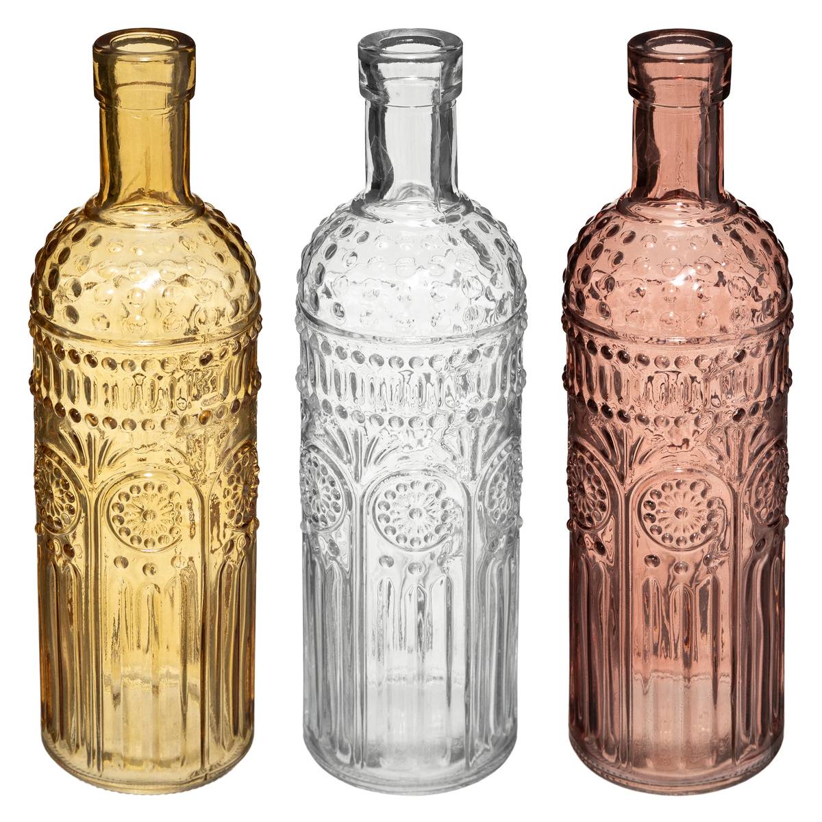 Set de 3 bouteilles FOLK rose, ATMOSPHERA