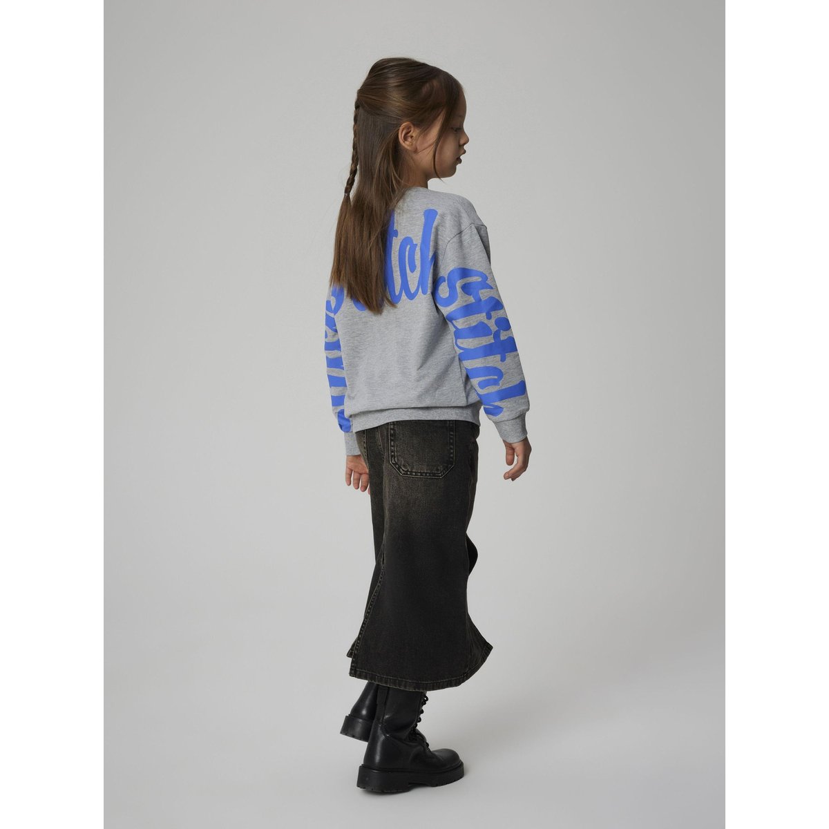 Sweat-Shirt grey melange, NAME IT