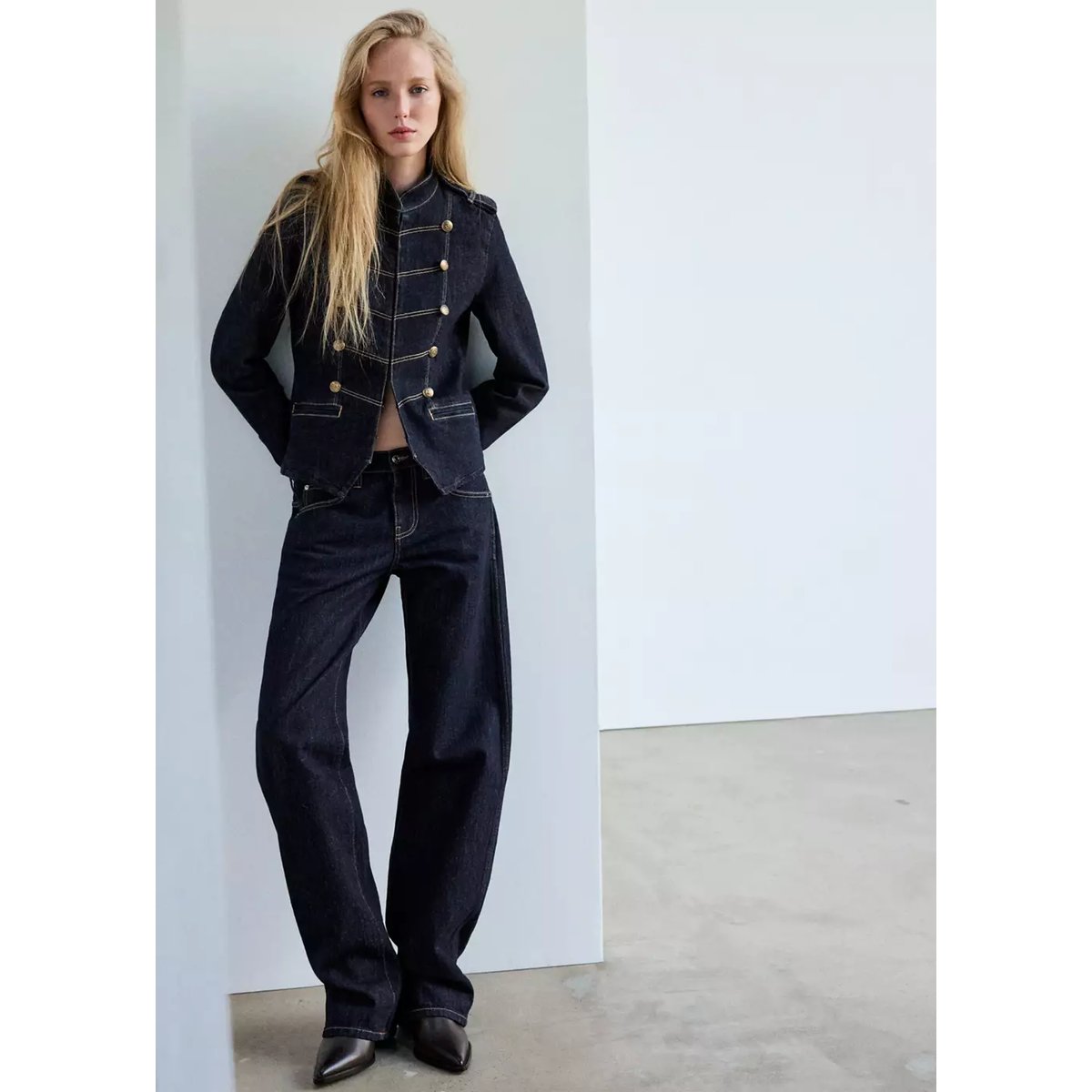 Blouson candela bleu, MANGO