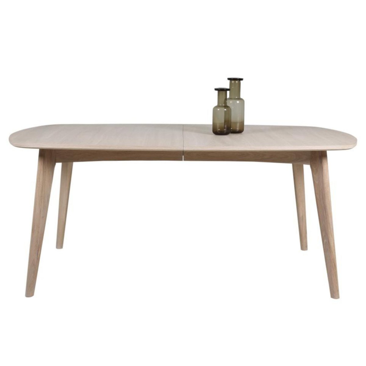 Table à manger ovale en bois blanchi 6/8 places L180 - MARTINE bois clair, HELLIN, DEPUIS 1862