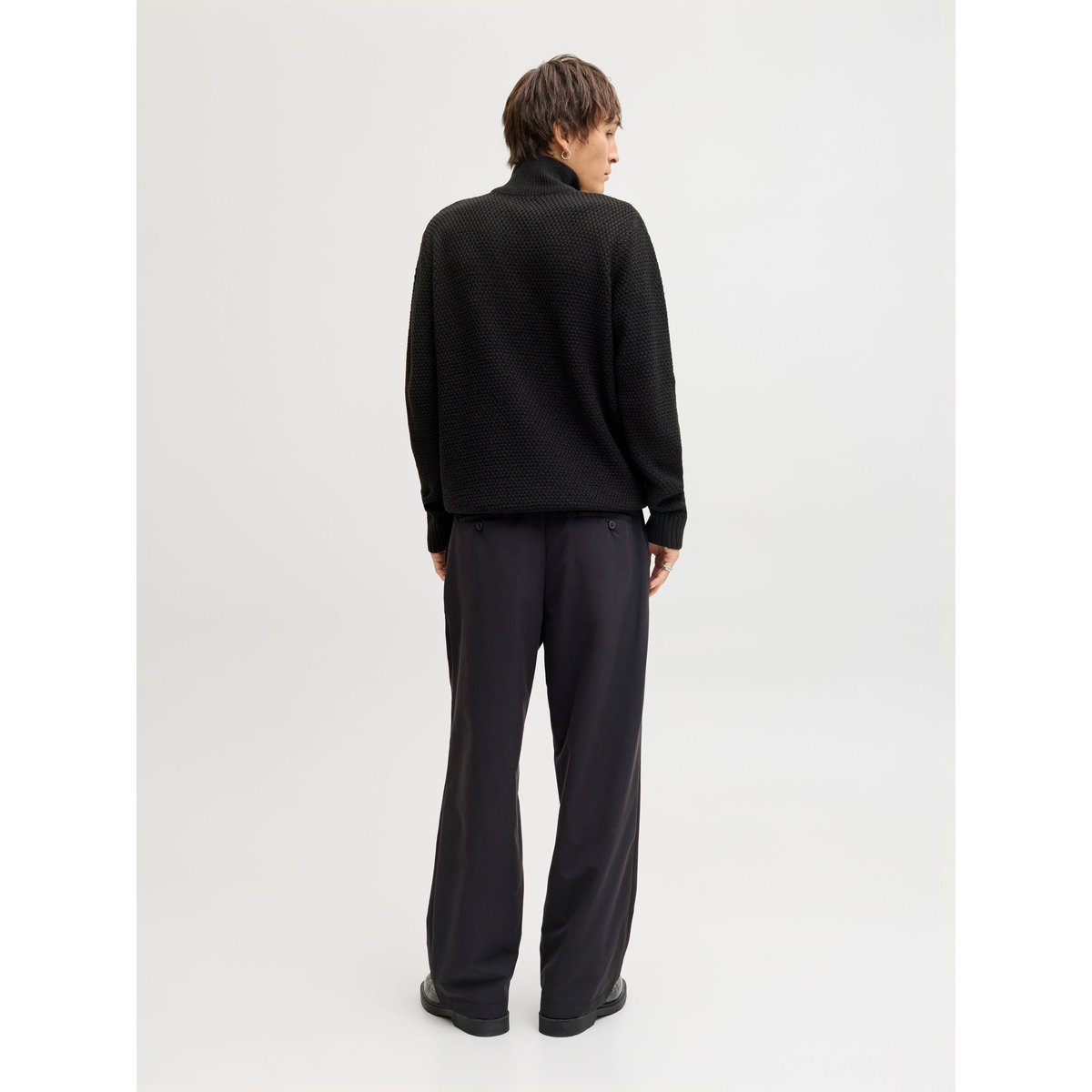 Sweat À Mi-Fermeture Éclair noire - black, JACK & JONES