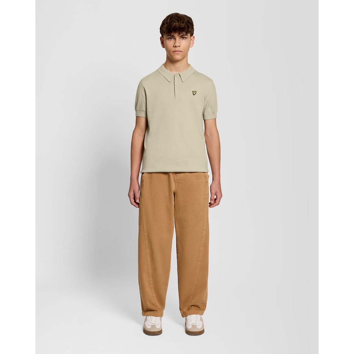 Polo en maille beige blé, LYLE & SCOTT