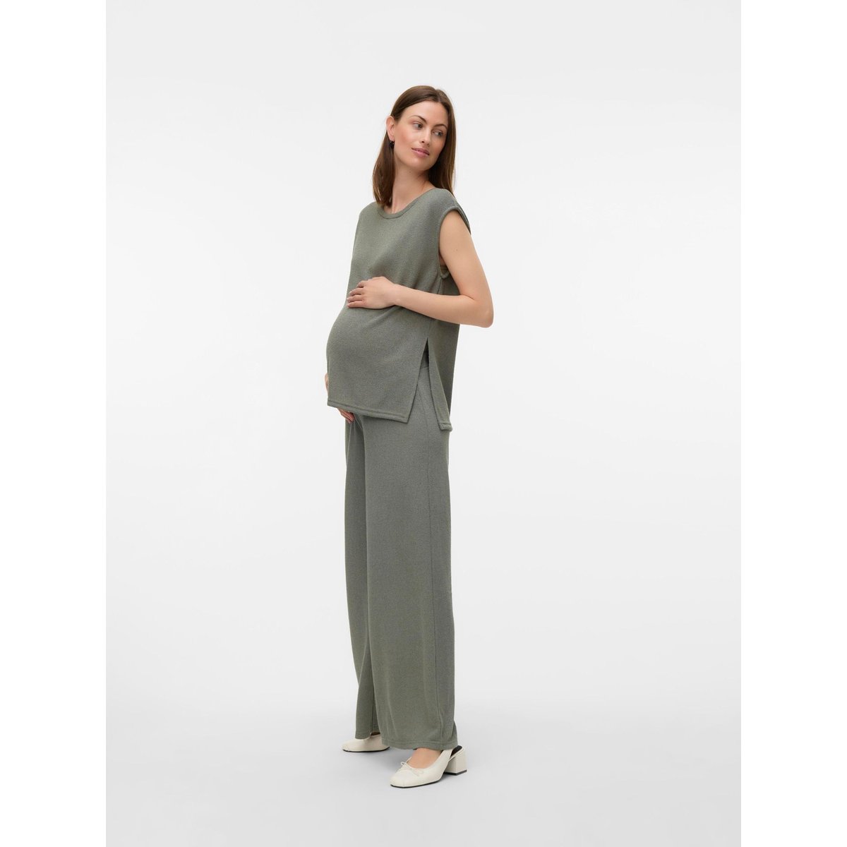 Pantalon agave green, MAMA LICIOUS