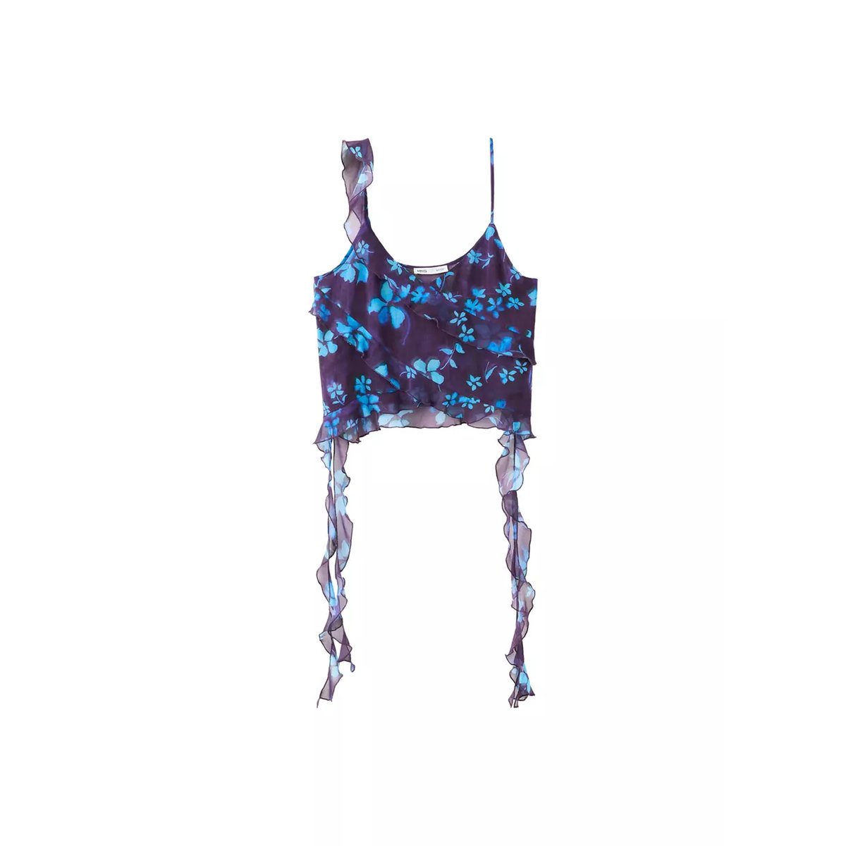 Top fluide volanté violet, MANGO TEEN